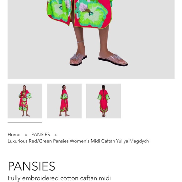 Yuliya Magdych Caftan Pansies - Picture 5 of 5